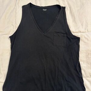 Black V-Neck Madewell Tank Top